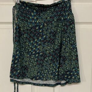 Patagonia Vibrant Patterned Mini Skirt - Green and Blue